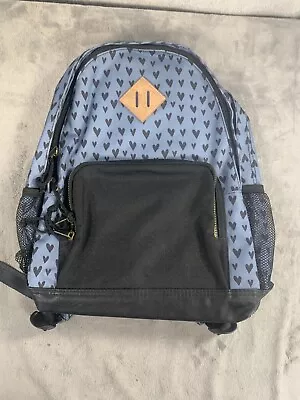 Mossimo Nylon BACKPACK Blue With Black Hearts With Tag • $18.98