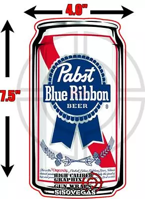 Pabst HUGE 7.5  Tall Color Vinyl Decal Sticker Quantity 1 Fast Ship 5150VEGAS • $4.98