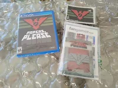 Papers Please PSVita Vita LimitedRun Factory Sealed Inspector Pin Sold Out • $543.61