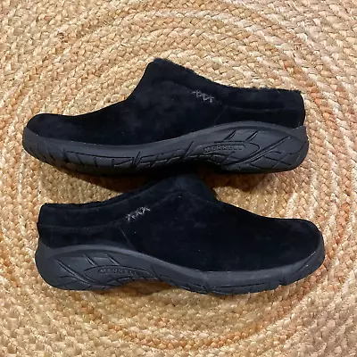 Merrell Women's  Black Encore Ice Slip-On Sheepskin Lining EUC Size US 9.5 • $62