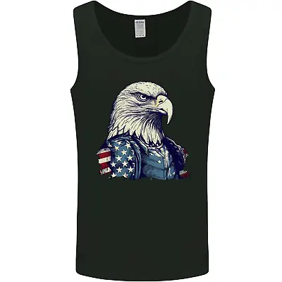 £8.99 • Buy July 4th American Eagle With USA Flag Mens Vest Tank Top