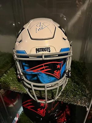 Tom Brady Autographed Custom White Patriots Flex Helmet. • $3000