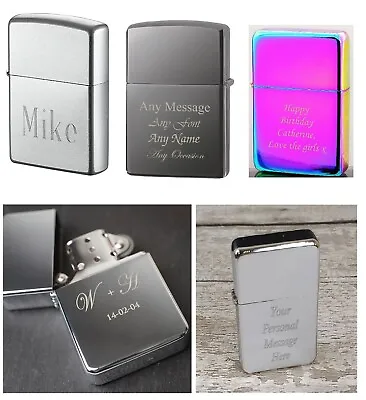 £6.79 • Buy Personalised Engraved Cigarette Lighter Men Women Boys Girls Personalised Gift