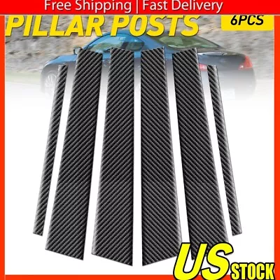 6x Gloss Black Pillar Door Cover Trim Posts For Infiniti G35 G37 Sedan 2002-2013 • $16.14