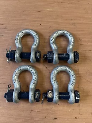 4x Lifting Shackle WLL 2 Ton Galvanised  Bow Shackles • £12
