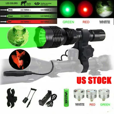 3In1 800Yard Red Green White LED Torch Air Weapon Hunting Scope Mount Flashlight • $16.99