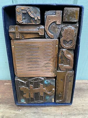 Vintage Letterpress. Box Of Old Printing Blocks. Adana Wood Type Metal Type 1 • £25