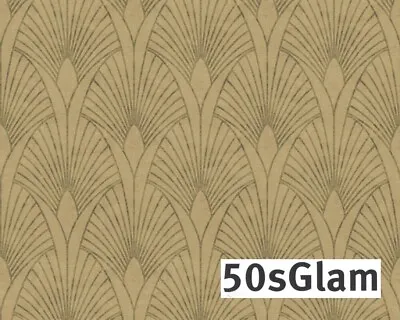 £21.99 • Buy Living Walls 50's Glam Art Deco Wallpaper 374272-60071 Gold