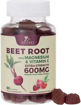 Beets Soft Chews Gummies With Beetroot & Magnesium - Circulation Support • $13.92