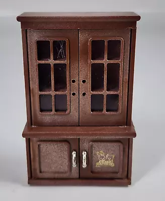 Vintage 1980s Maple Town Story 4  China Cabinet Hutch Cupboard Bandai Doll House • $6.99