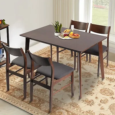 VILOBOS 4PC Dining Room Set Wooden Table Chair Breakfast Seat Kitchen Restaurant • $379.99