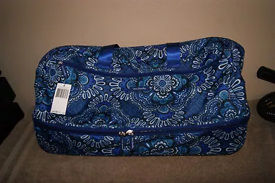 Vera Bradley Wheeled Carryon Carry On In Blue Tapestry NWT Nice!! Duffle HTF!! • $129.99