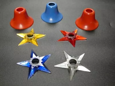 Vintage Christmas Plastic Bell And Noma Heavenly Star Reflectors Covers Lot • $20