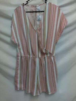 Anko Pink Striped Jumpsuit Size 14  • $4.99