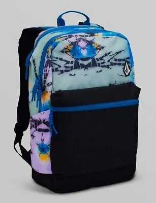 VOLCOM Men's Poly SCHOOL Backpack - Black/Blue - NWT • $54