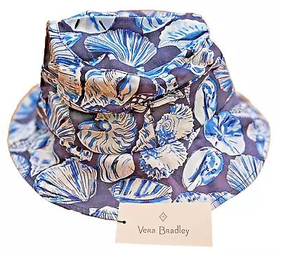 Vera Bradley Sun Hat Morning Shells Blue In Cotton NEW • $10