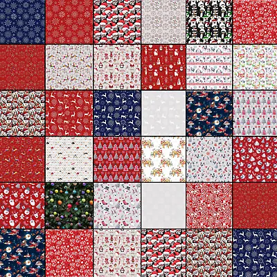 £2.99 • Buy 100% Cotton Christmas Fabric Material Sold By The Metre 140cm Wide