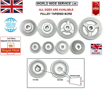 Pulley Tapered Bore For Clutch Motors Industrial Machine • £14.99