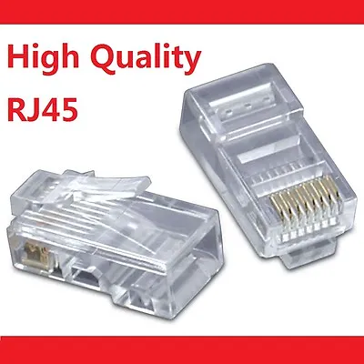 50 X RJ45 CAT5e CAT5 CAT6 Modular Plug Network Connector - Brand New • $8.99