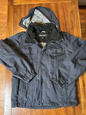 Marmot Mens Med 3-in-1 Nylon Hooded Heavy Jacket Coat MISSING LINER • $30