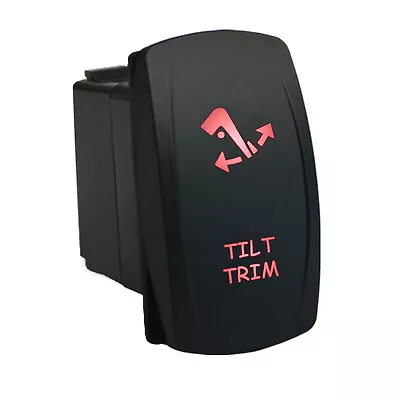 TILT TRIM 6M51RM Marine Rocker Switch 12V LED Red MOMENTARY Marine Boat Water... • $15.50