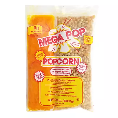 GOLD MEDAL MEGA POP POPCORN KIT NO MEASURING (8 Oz 24 Ct) • $68.50