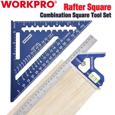 WORKPRO Rafter Square Combination Square Tool Set Rafter Square Layout Tool NEW • $24.99