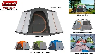 Coleman Cortes Octagon 8 Berth Tent - 2024 -Coleman' Best Selling Glamping Tent • £175