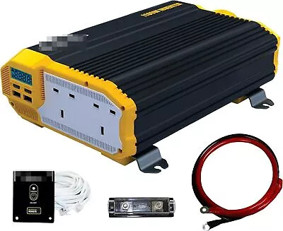 Modified Sine Wave Car Power Inverter 12V To 230V Dual AC Outlets • £309.75