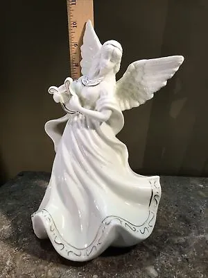 Angel Figurine Music Box Plays Amazing Grace 10  Tall Heavy Vintage • $24