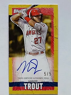 Mike Trout 2023 Topps Rip GOLD Auto Mini Card 5/5 • $102.50