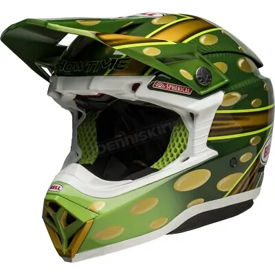 Bell Helmets Gold/Green Moto-10 Spherical McGrath Replica 22 LE Helmet - 7144734 • $919.95