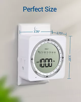 DEWENWILS Digital Timers Daily/7-Day/CTDDual 3-Prong Outlet 120V 15A 1800W • $16.99