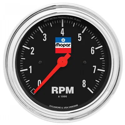 AUTO METER #880791 3-3/8 Tachometer Gauge Mopar Logo Series • $222.99