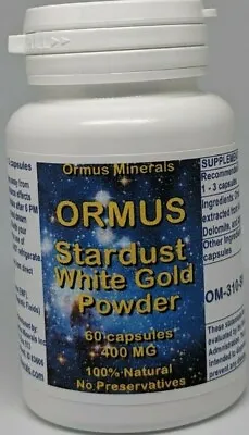 MONATOMIC WHITE POWDER GOLD ORMUS 60 Capsules Energy Immune Booster • $35