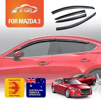 Premium Weathershields For Mazda 3 2014-2019 BN BM Window Visor Weather Shields • $44.95