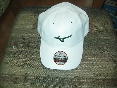 BRAND NEW Mizuno Imperial Tour True Fit  Tour Cap  White With Green Hat Deal • $25