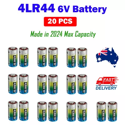 *2024*  20Pcs 4LR44 6V BATTERY CITRONELLA BARK DOG COLLAR L1325 PX28A  476A AU • $15.89