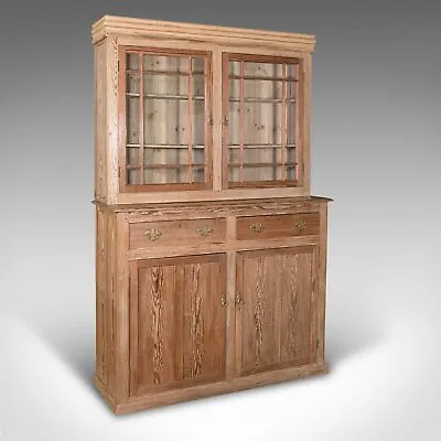 Very Tall 8' Antique Cupboard English Pine Larder Cabinet Victorian C.1850 • $3548.54