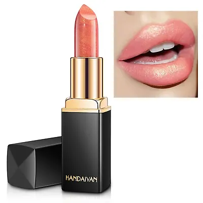 Lipsticks Shimmer Metallic Lipstick Waterproof Long Lasting Makeup Glow Shimmer • £2.16