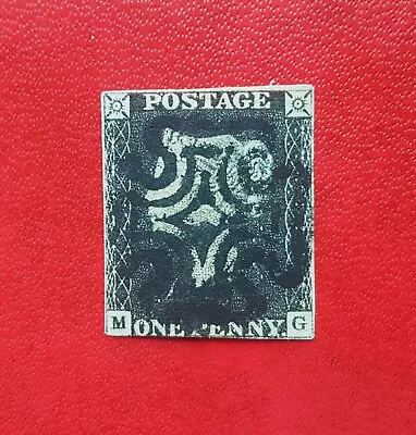 GB QV 1d PENNY BLACK  Black MX Cancel 4 ?  Margins • £3