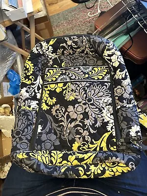 Vera Bradley Baroque Black And Yellow Backpack 3668y • $45