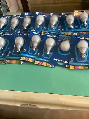 Joblot 19 Megaman 7w E14 2700k Energy Saving Ping Pong Bulb 286 Lumen 15000h New • £50