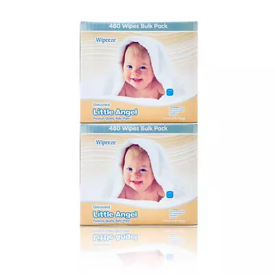 12x Unscented Baby Wet Wipes Fragrance Free Delicate Skin 960 WIPES BULK BUY • $19.95