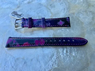 NEW MICHELE DECO SEREIN 16mm TWILIGHT PURPLE WATCH STRAP MS16AA430507. $100 • $20.24