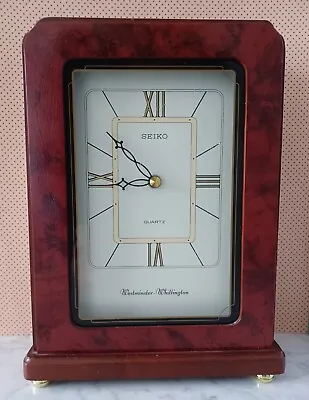 Vintage Seiko Quartz Westminster Whittington Dual Chimes Mantle/Desk Clock • $59.99