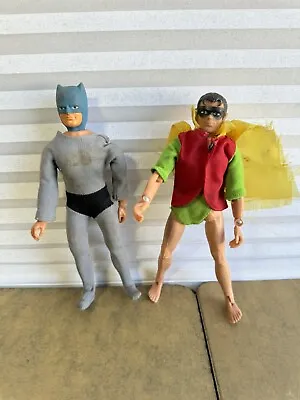 BATMAN & ROBIN MEGO JOINTED ACTION FIGURES VINTAGE 1974 Punk Rock Shape • $29.99