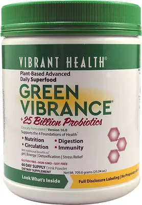$82.40 • Buy Vibrant Health Green Vibrance Powder - 60 Day Supply