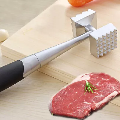 Stainless Steel Kitchen Beef Chicken Hammer Meat Mallet Tenderizer Tool New 1PC • £9.92