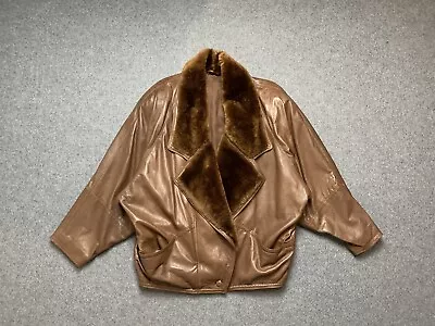 Vintage Gianni Versace Fur Leather Coat • $780
